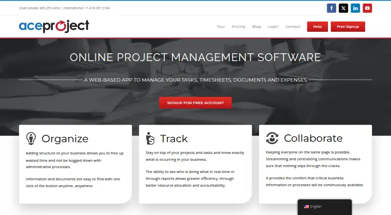 AceProject's own site, as our research read it