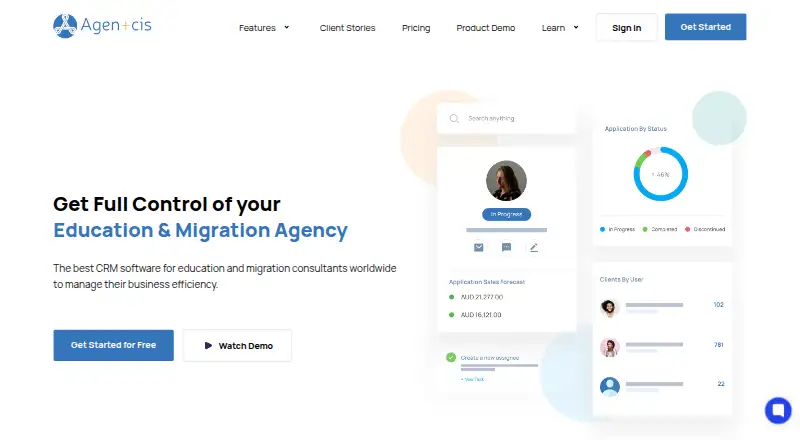 Agentcis's own site, as our research read it