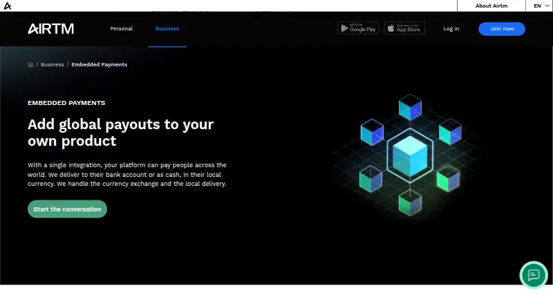 Airtm Embedded Payments's own site, as our research read it