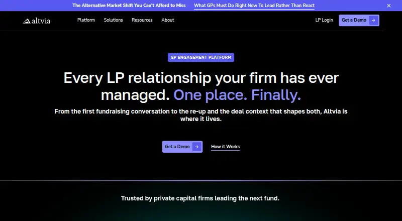 Altvia's own site, as our research read it