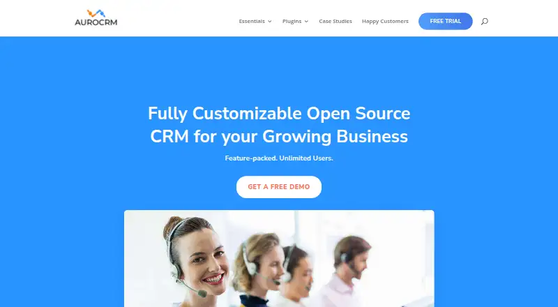 Auro CRM's own site, as our research read it