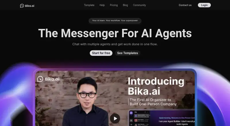 Bika.ai's own site, as our research read it