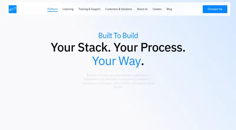 BizFlow M's own site, as our research read it