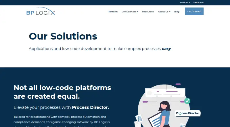 BP Logix Process Director's own site, as our research read it