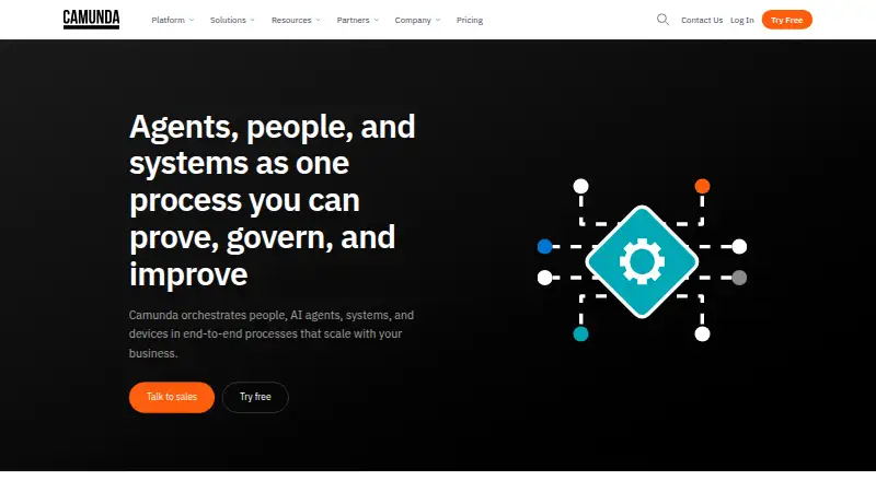 Camunda's own site, as our research read it