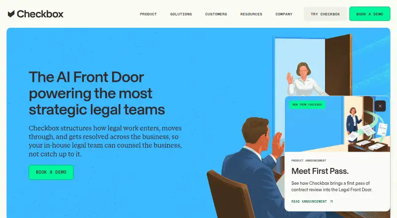 Checkbox's own site, as our research read it