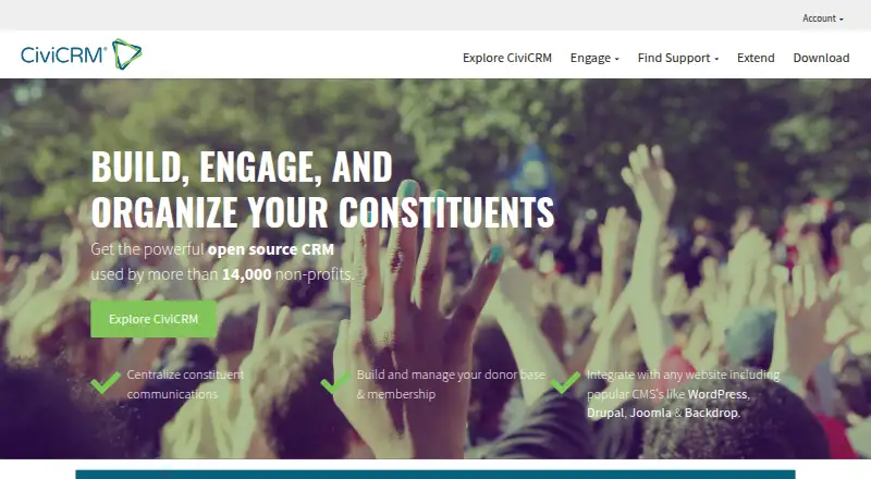 CiviCRM's own site, as our research read it