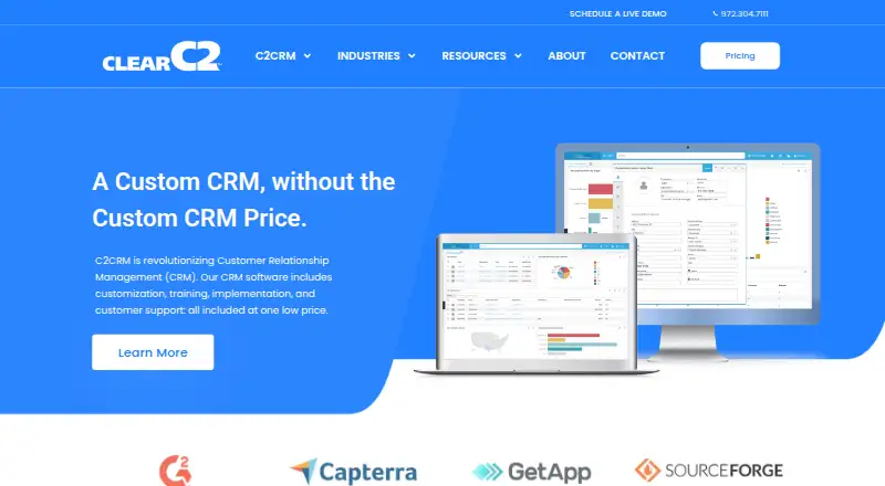 C2CRM's own site, as our research read it