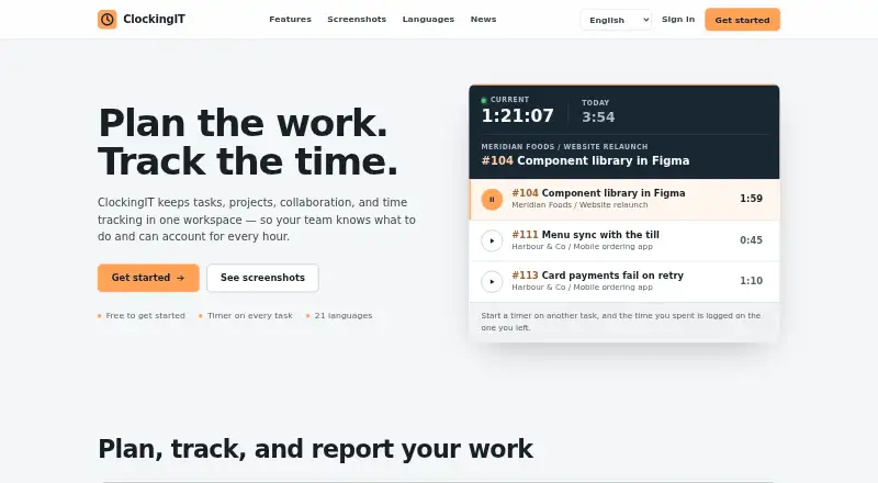 ClockingIT's own site, as our research read it
