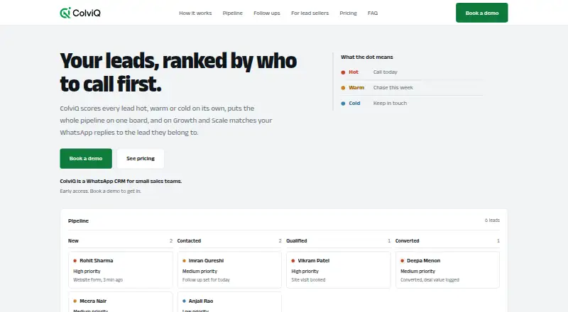 ColviQ's own site, as our research read it
