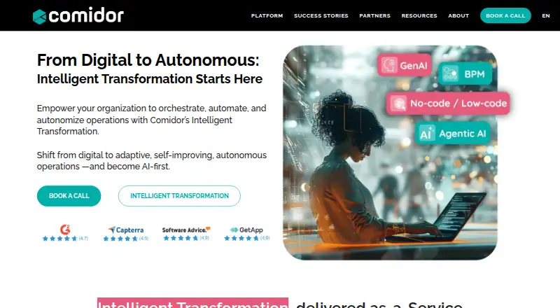 Comidor's own site, as our research read it