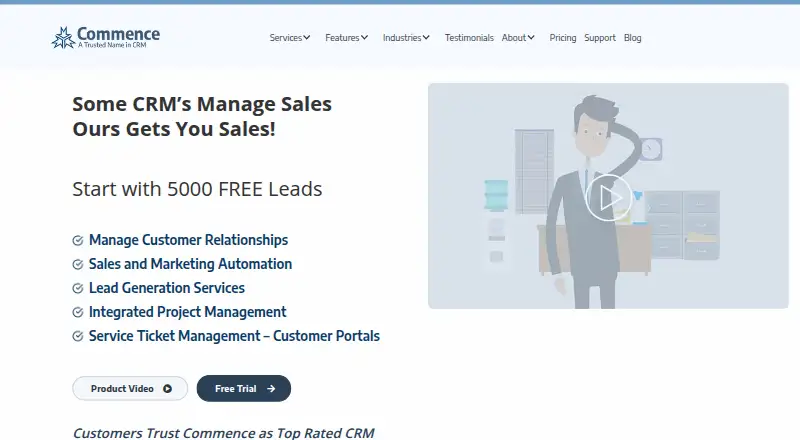 Commence CRM's own site, as our research read it