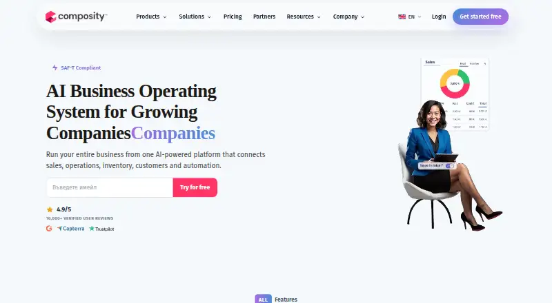 Composity's own site, as our research read it