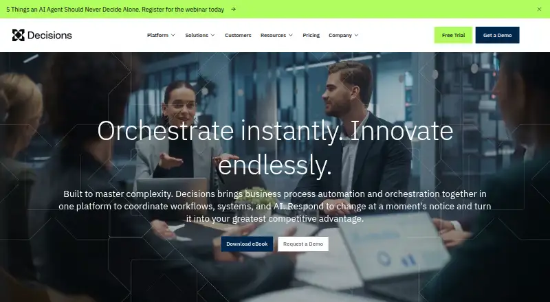 Decisions's own site, as our research read it