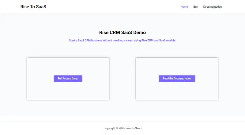 Rise To SaaS's own site, as our research read it