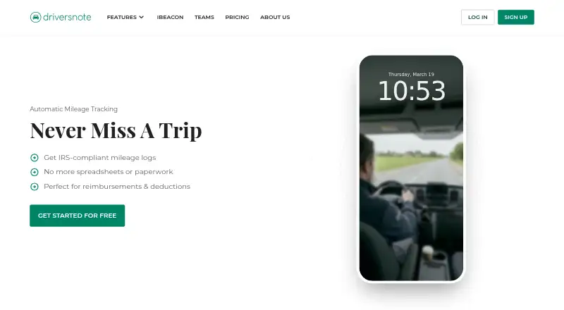 Driversnote's own site, as our research read it