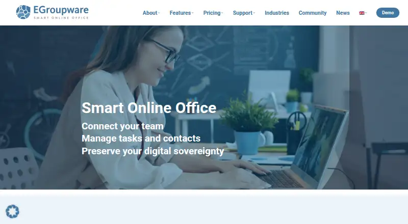 EGroupware's own site, as our research read it