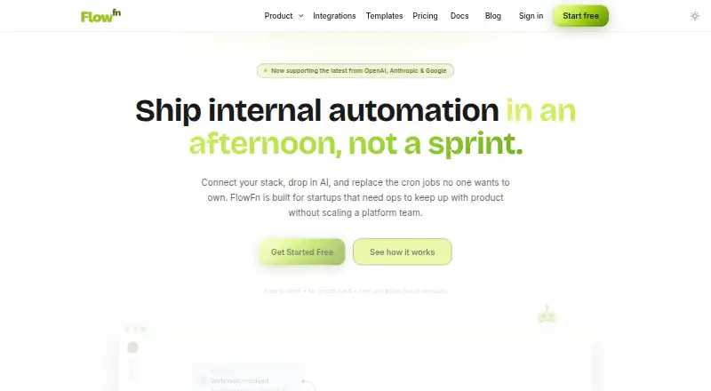 FlowFn's own site, as our research read it