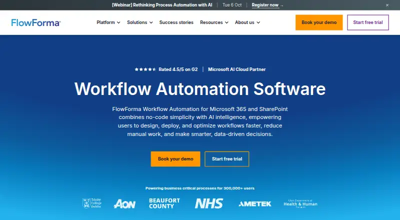 FlowForma's own site, as our research read it