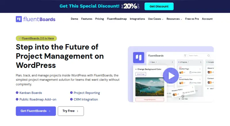 FluentBoards's own site, as our research read it