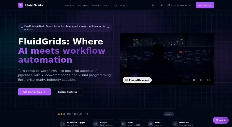 FluidGrids's own site, as our research read it