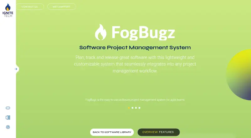 FogBugz's own site, as our research read it