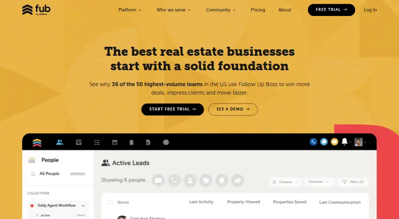 Follow Up Boss's own site, as our research read it