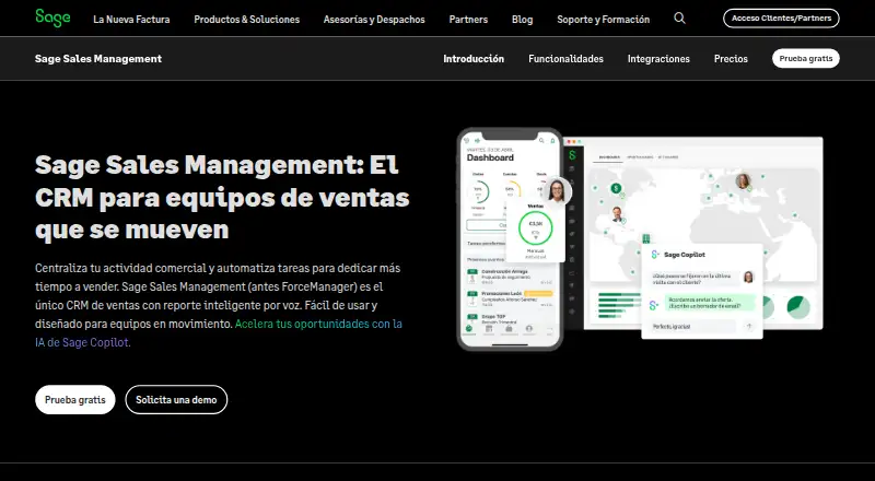 Sage Sales Management's own site, as our research read it