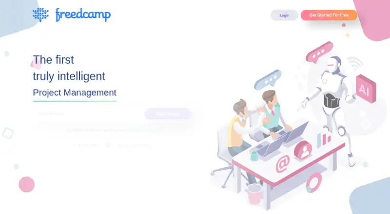 Freedcamp's own site, as our research read it