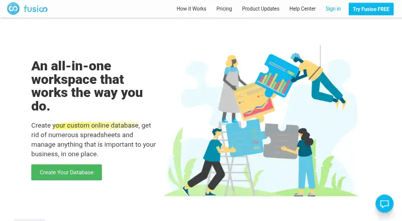 Fusioo's own site, as our research read it