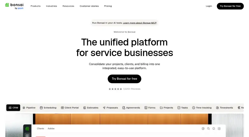 Bonsai's own site, as our research read it