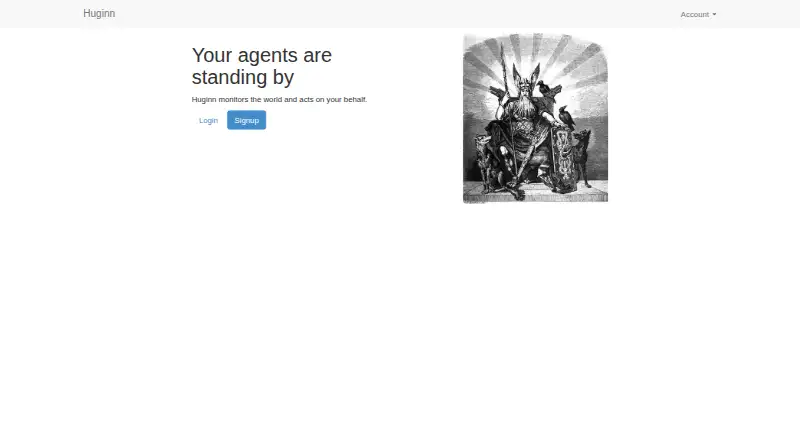 Huginn's own site, as our research read it
