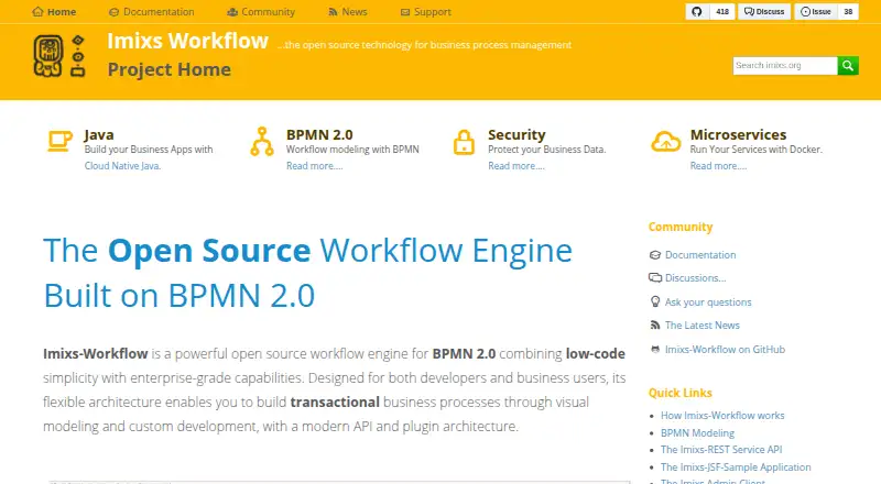 Imixs-Workflow's own site, as our research read it