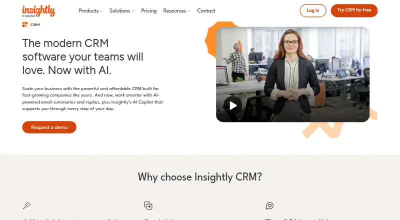 Insightly CRM's own site, as our research read it
