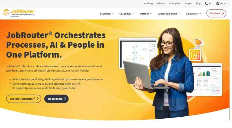 JobRouter's own site, as our research read it