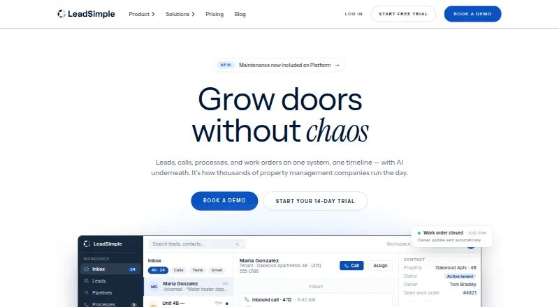 LeadSimple's own site, as our research read it