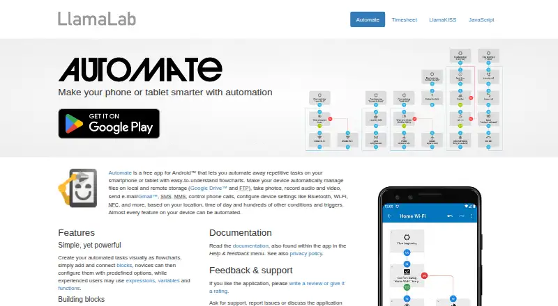 Automate's own site, as our research read it
