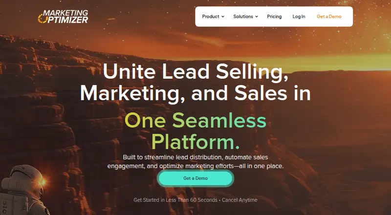 Marketing Optimizer's own site, as our research read it