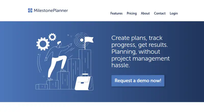 Milestone Planner's own site, as our research read it