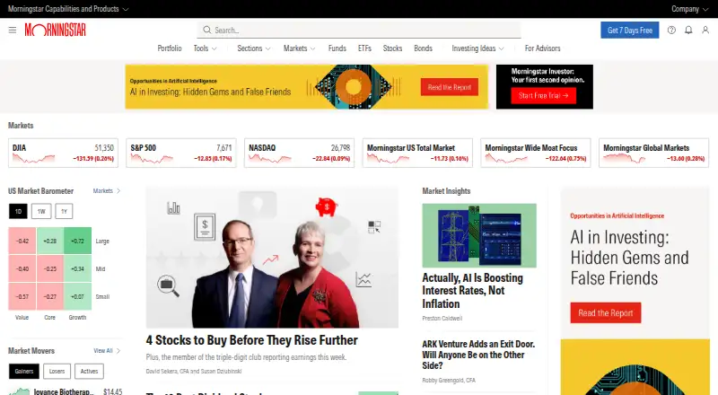 Morningstar Investor's own site, as our research read it