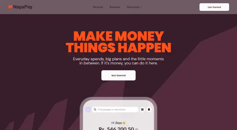 NayaPay's own site, as our research read it