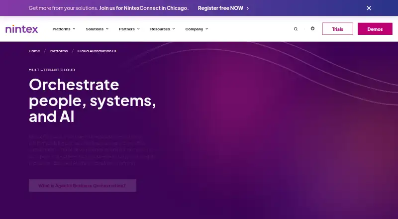 Nintex Automation CE's own site, as our research read it
