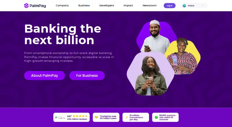 PalmPay's own site, as our research read it