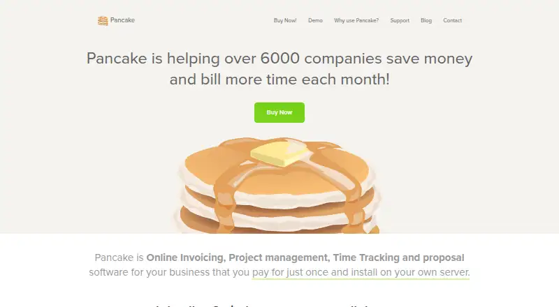 Pancake's own site, as our research read it