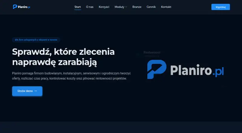 Planiro's own site, as our research read it