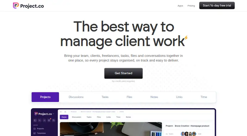 Project.co's own site, as our research read it