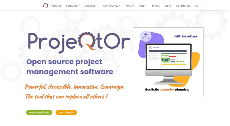 ProjeQtOr's own site, as our research read it