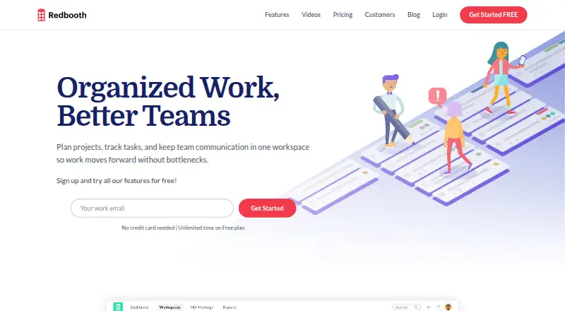 Redbooth's own site, as our research read it