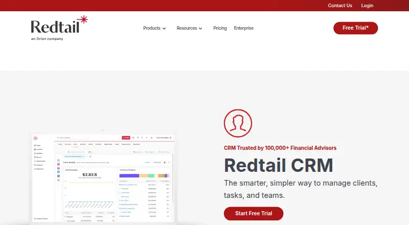 Redtail CRM's own site, as our research read it
