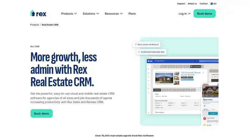Rex CRM's own site, as our research read it